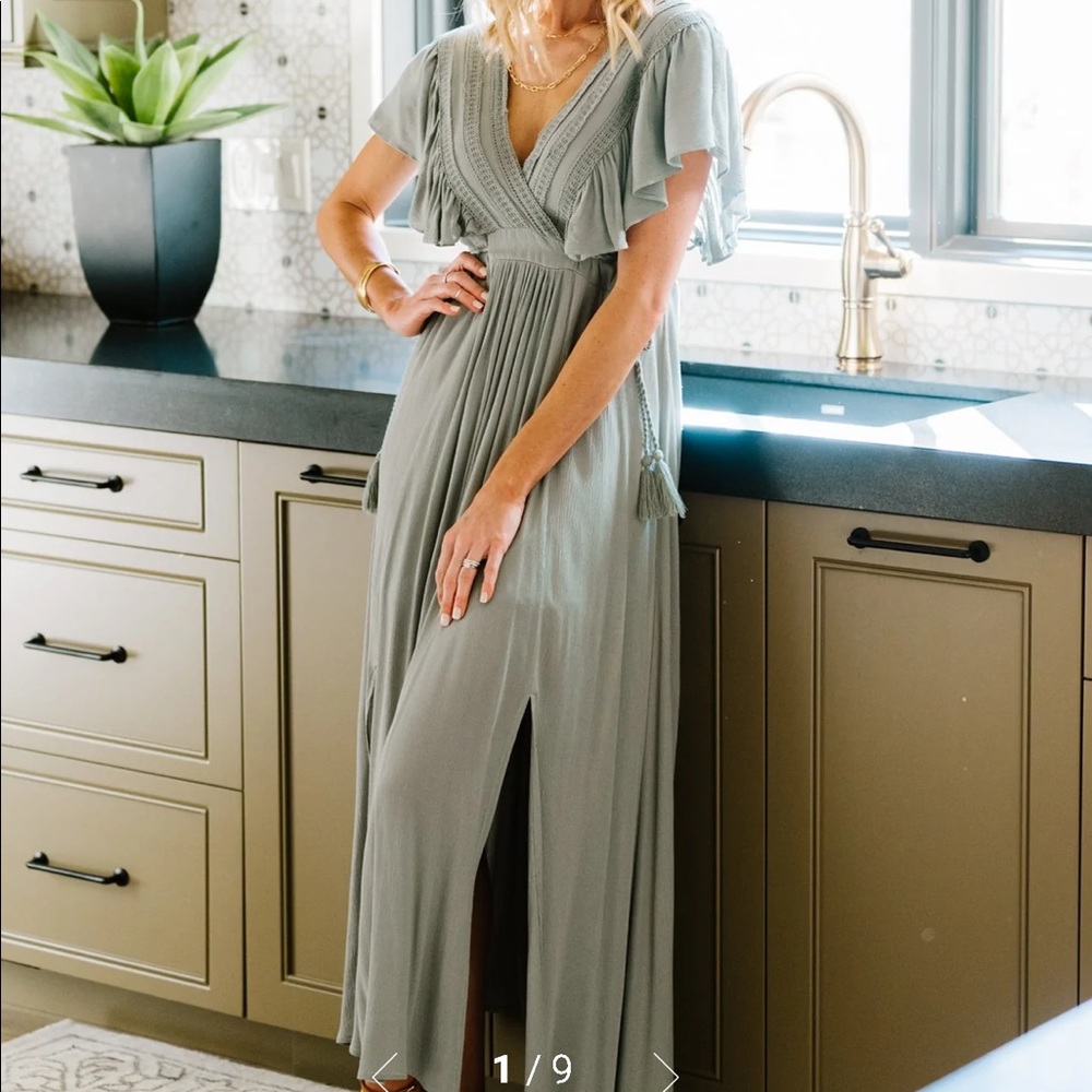 Baltic Born Jennifer Deep V Maxi Dress - Picture 1 of 4